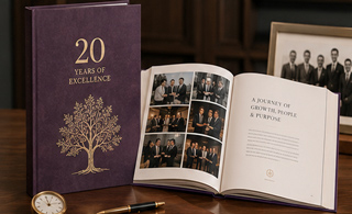 Special milestone edition coffee table book created to celebrate achievements and anniversaries