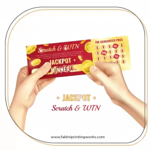 Custom coupons and scratch card printing with unique designs and security features