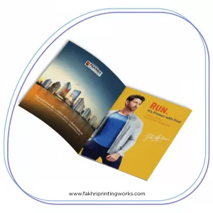 Custom multi-page brochure printing with personalized layouts and binding