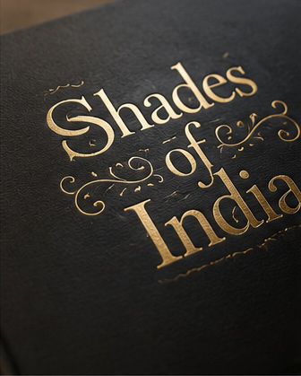 Coffee table book cover with elegant gold foiling finish for a premium luxury look