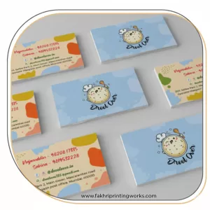 High-quality visiting card printing with sharp text and durable material