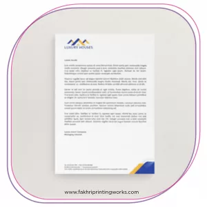 Letterhead printing services with professional quality and finish