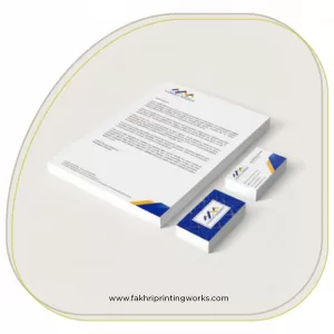 Complete letterhead print service including design, printing, and finishing